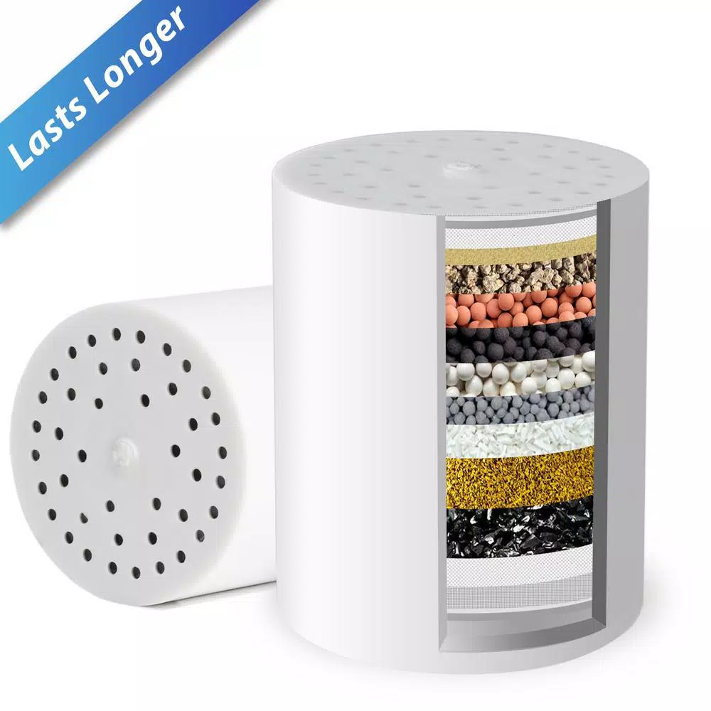 iSpring SF3S 15-Stage Shower Filter Replacement Cartridge, Removes Chlorine & Heavy Metals, White