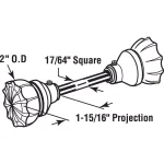 Prime-Line Fluted Clear Glass Door Knobs with Classic Bronze Bases, 2 in. Diameter, Interior Passage Knobs thumbnail 2