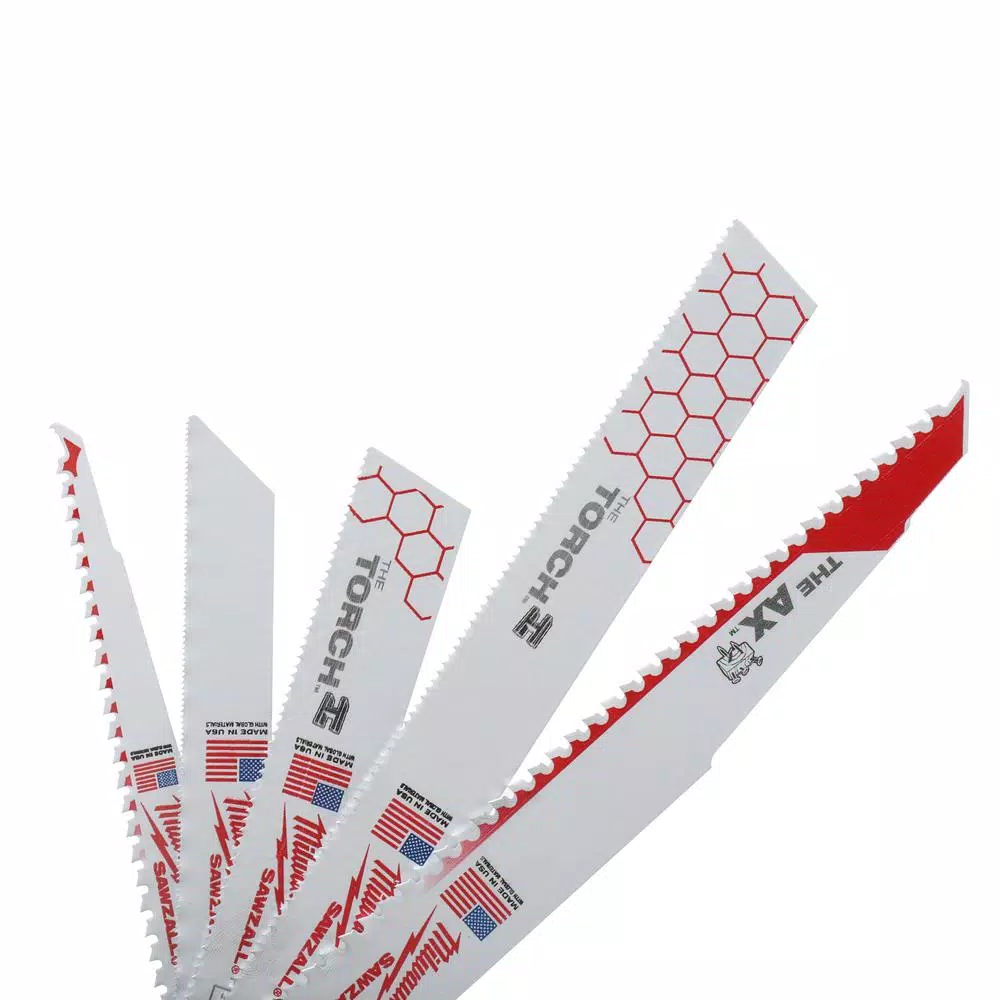 Milwaukee SAWZALL 13-Piece Bi-Metal Reciprocating Saw Blade Set for Wood and Metal Demolition