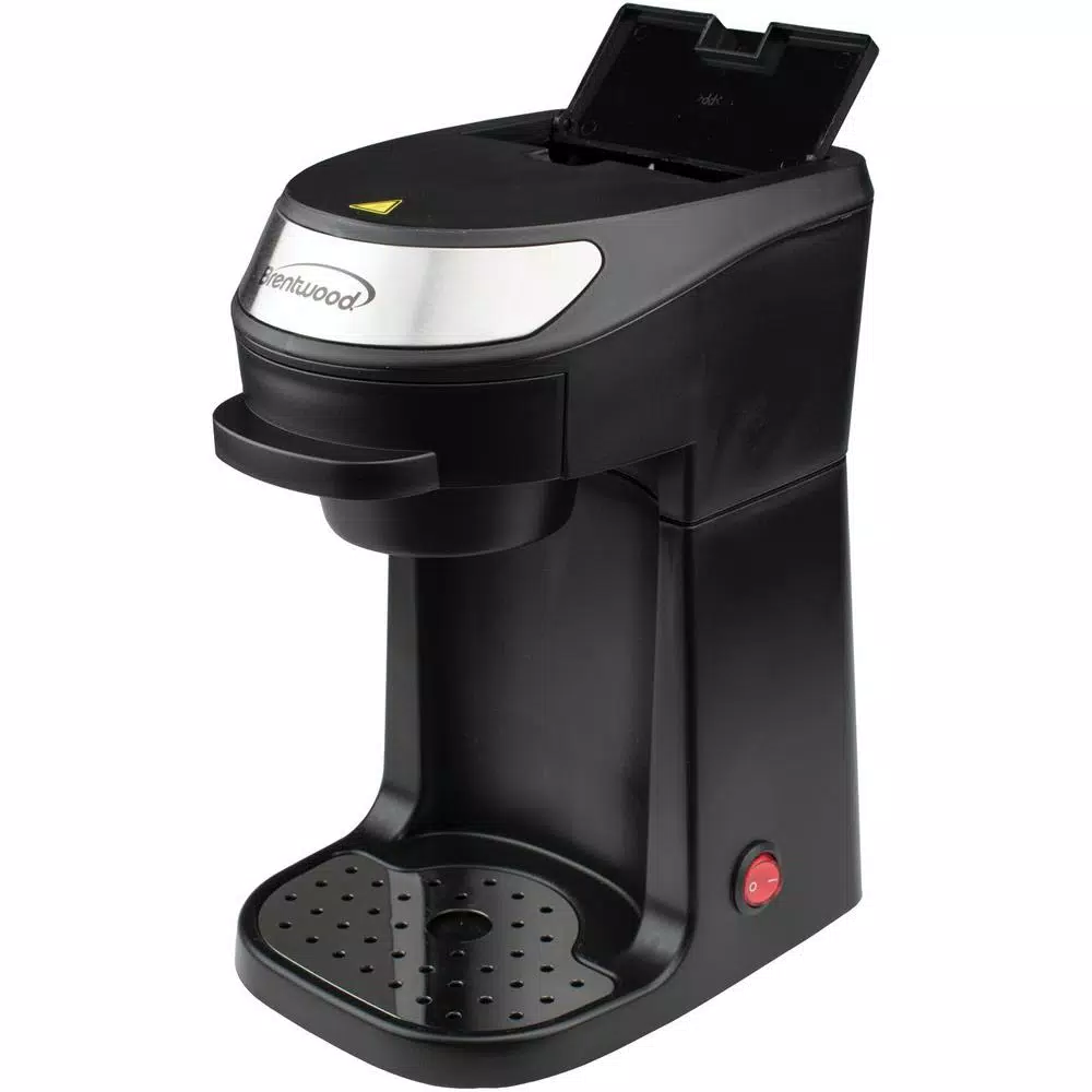 Brentwood Appliances TS-111BK Single Serve Coffee Maker with 12 oz. Porcelain Mug, Black