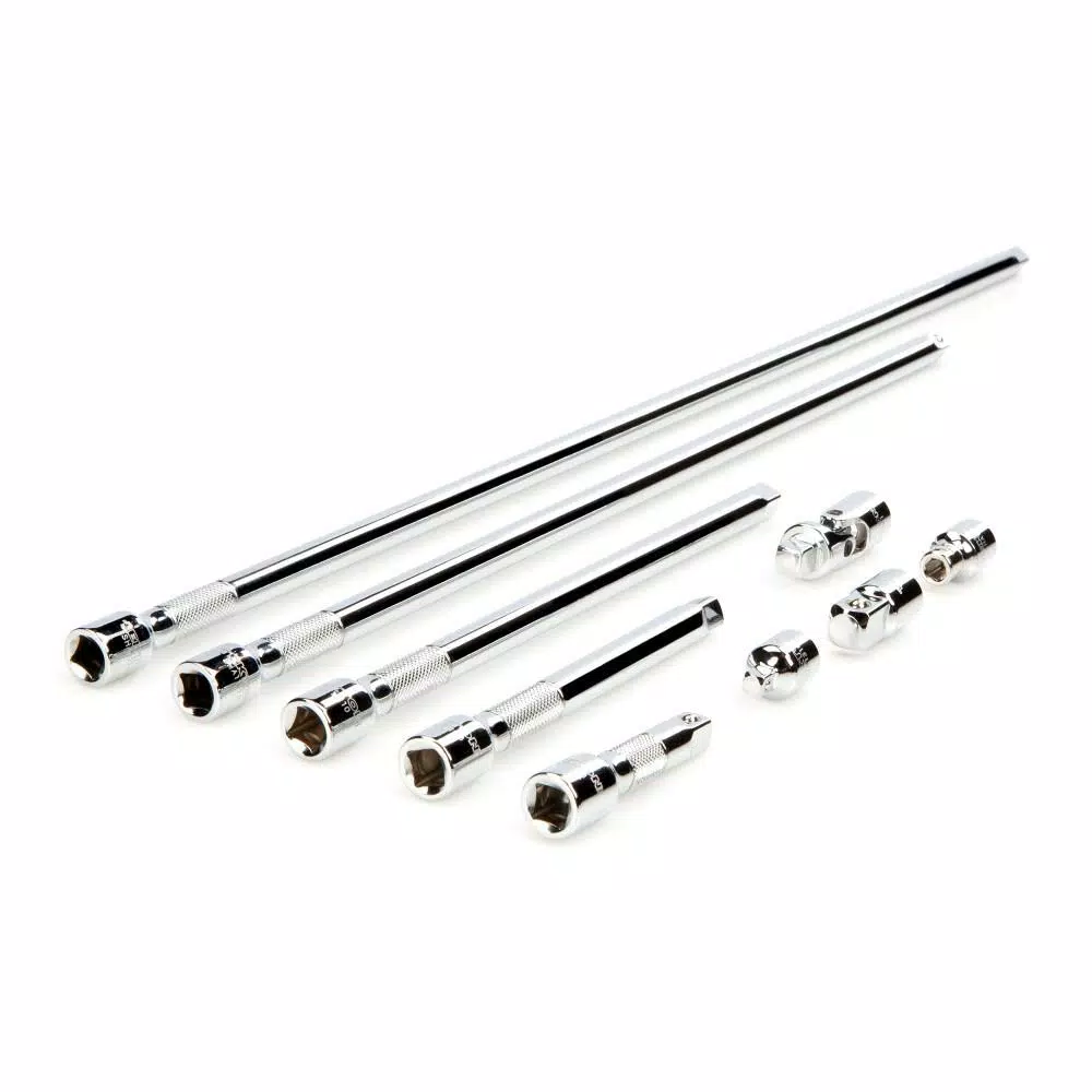 TEKTON 3/8 in. Drive Accessory Set, 9-Piece Socket Extender and Adapter Kit