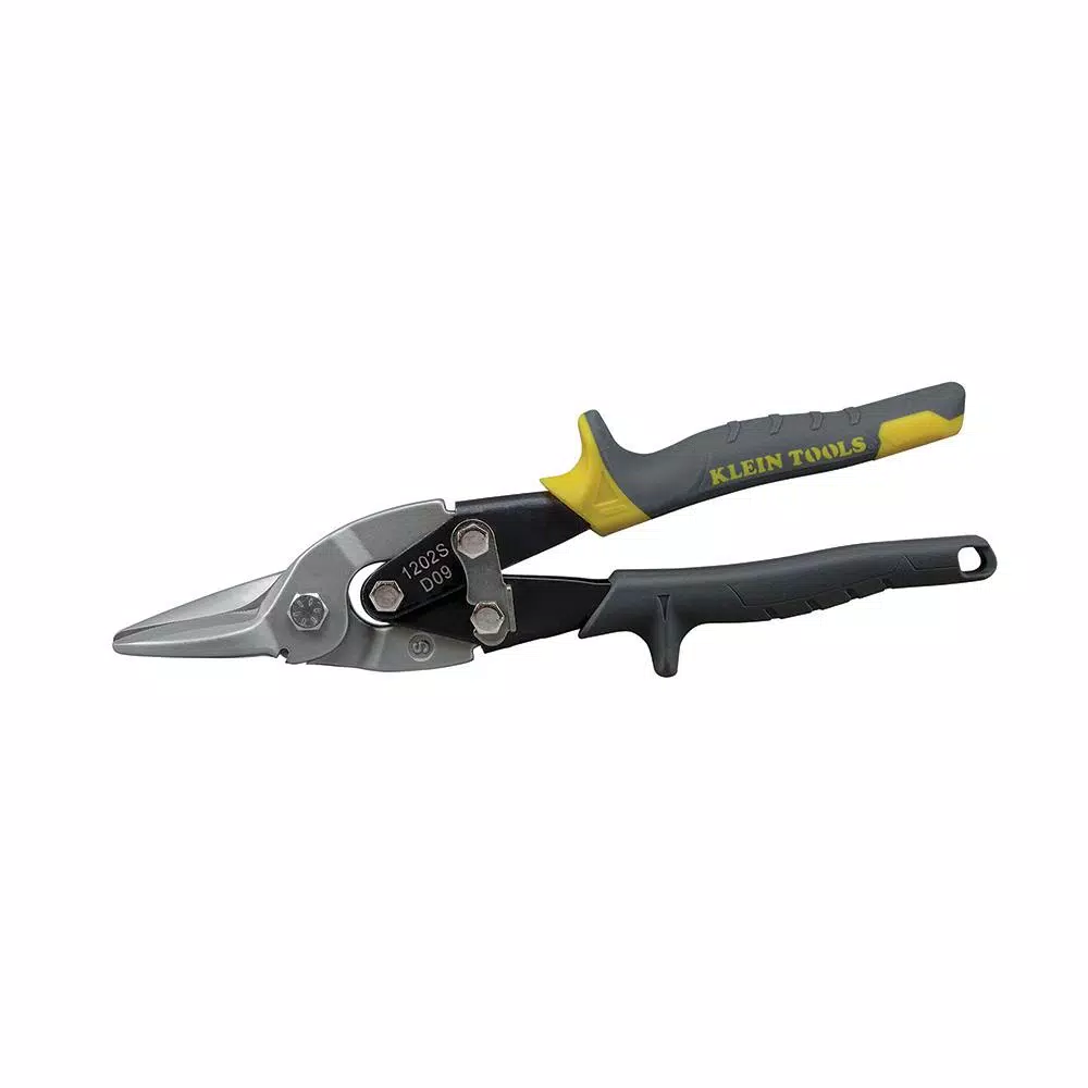 Klein Tools Straight Cutting Aviation Snips with Integrated Wire Cutter, 18-Gauge Steel Capacity