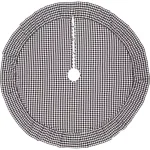 VHC Brands Emmie 60 in. Black and White Farmhouse Christmas Ruffled Tree Skirt thumbnail 2