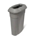 Toter Slimline 23 Gallon Rectangular Trash Can, Graystone thumbnail 4