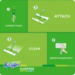 Swiffer Sweeper Dry and Wet Mop Starter Kit with 10 Cloths thumbnail 7