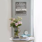 Stratton Home Decor Bless Our Home with Love and Laughter Wood Sign Wall Art thumbnail 1