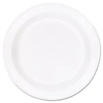 DART Concorde 9 in. White Foam Plates, Non-Laminated, 500 Count Case thumbnail 1