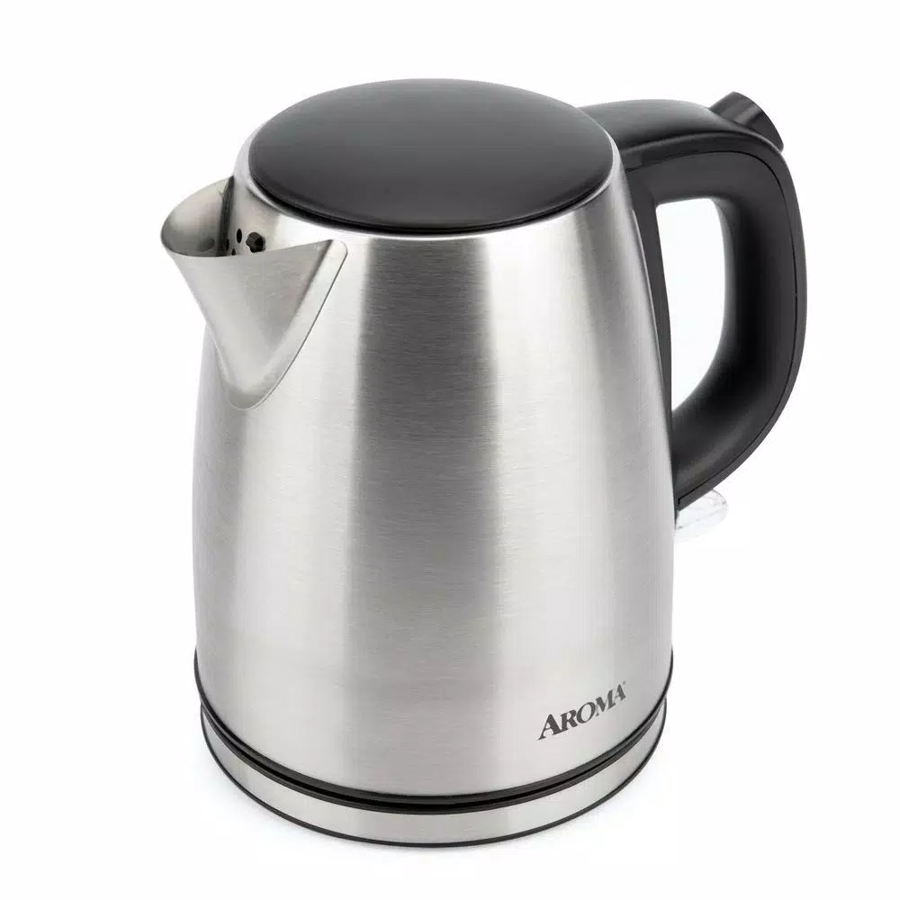 Aroma 4.5-Cup Stainless Steel Electric Kettle, 1000W, Automatic Shut-Off