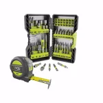 RYOBI 70-Piece Impact Rated Driving Bit Set with Bonus 25 ft. Tape Measure thumbnail 1