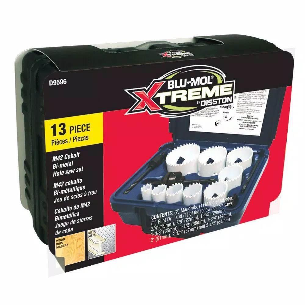 BLU-MOL Journeyman's BLU-MOL Xtreme Bi-Metal Hole Saw Kit, 13-Piece Set
