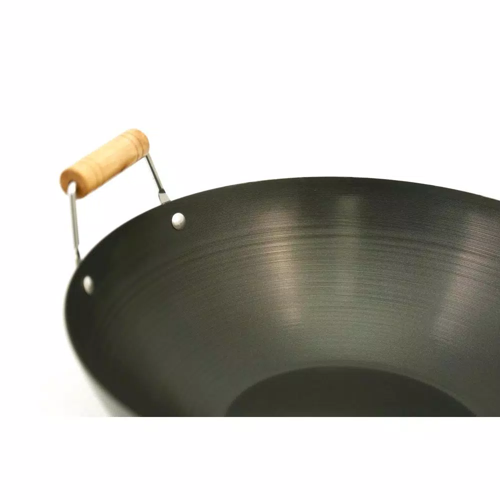 Cook Pro 14 in. Professional Heavy Duty Carbon Steel Wok with Assist Handle