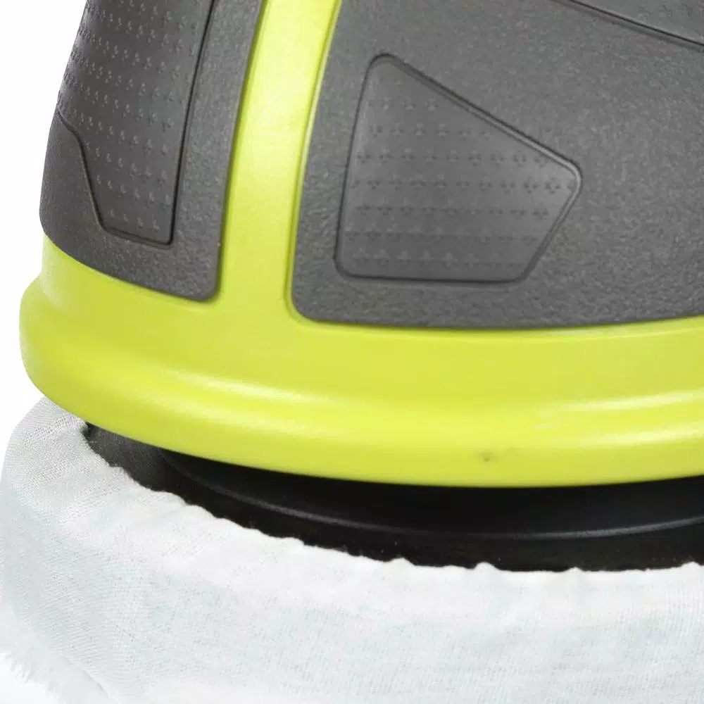 RYOBI 18V ONE+ 6 in. Cordless Buffer Tool Only with 2-Piece Microfiber and Synthetic Fleece Bonnet Set
