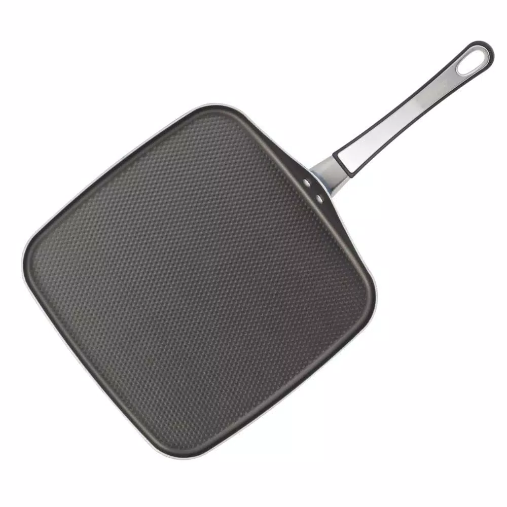 Farberware High Performance 10.75 in. Aluminum Nonstick Square Griddle, Black
