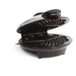 Euro Cuisine Euro-Cuisine 5-Heart Shape American Waffle Maker, 8-inch Non-Stick Ceramic Plates, Black thumbnail 3
