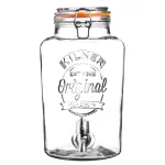 Kilner 2 Gal. Clip Top Glass Beverage Dispenser with Chrome Spigot thumbnail 1