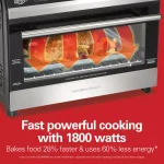 Hamilton Beach 1800W Digital Air Fryer Toaster Oven, 6-Slice, Black thumbnail 2