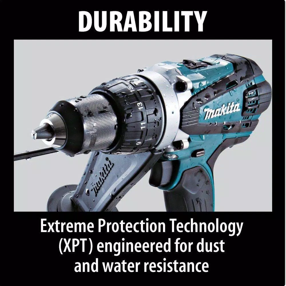 Makita 18V LXT Cordless 1/2 in. Hammer Driver-Drill Kit with (2) 4.0 Ah Batteries, Charger, and Hard Case
