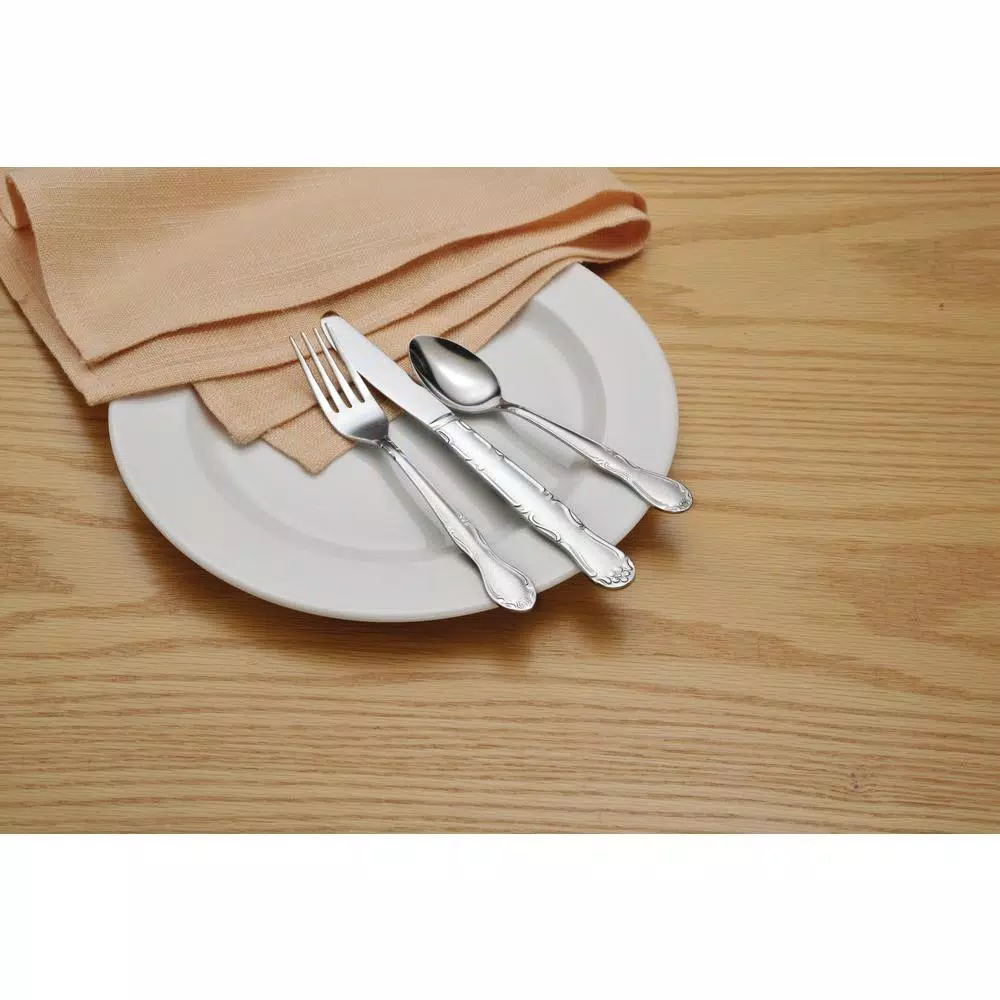 Oneida Melinda III 18/0 Stainless Steel Oval Soup and Dessert Spoons, 36-Piece Set