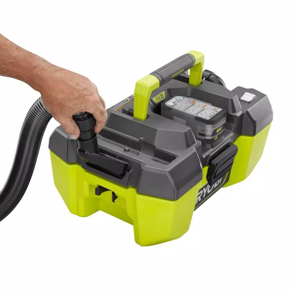 RYOBI 18V ONE+ 3 Gallon Project Wet/Dry Vacuum Kit with 2.0 Ah Battery and Charger