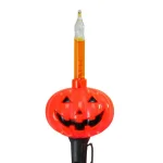 Northlight Orange Pumpkin Halloween Bubble Light Set with Gold Glitter - 10 ft. String Lights (Set of 10) thumbnail 1