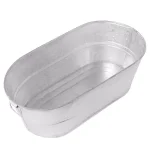 Behrens 10.5 Gallon Hot Dipped Steel Oval Tub - Galvanized Metal Trough & Planter thumbnail 2