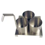 Paragon 4.5 in. Funnel Cake Mold Ring with Base Plate, Stainless Steel thumbnail 1