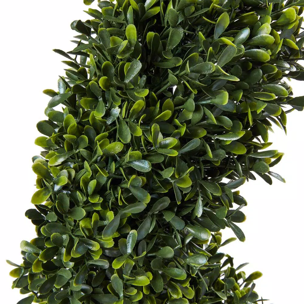 Pure Garden 60 in. Faux Boxwood Spiral Topiary Artificial Plant