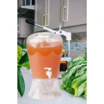 Mind Reader 128 oz. Clear Beverage Dispenser with Fruit Infuser and Ice Cone Holder thumbnail 2