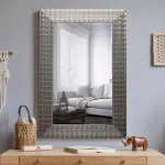 Yosemite Home Decor Pewter Blocks Beveled Glass Accent Mirror, 24 x 36 in. thumbnail 4