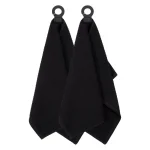 RITZ Hook and Hang Black Woven Cotton Kitchen Towels, Set of 2 thumbnail 1