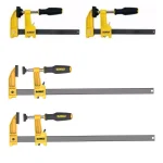 DEWALT Medium Duty Bar Clamp Set, 600 lb. Force, 4-Pack (Two 6 in. and Two 12 in.) thumbnail 1