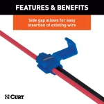 CURT Snap Lock Tap Connectors, 18-14 Gauge Wire, 100-Pack thumbnail 2