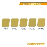 POWERTEC 6-Inch 220 Grit Aluminum Oxide PSA Sanding Discs, 100-Pack thumbnail 3