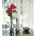 Nambe Stryker 13 in. Metal Alloy Decorative Table Vase by Karim Rashid thumbnail 3