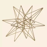 Crystal Art Gallery Gold Painted Metal Star Large Figurine - Modern Geometric Home Decor thumbnail 4