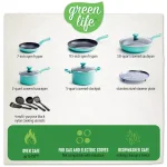 GreenLife Diamond 11 in. Aluminum Ceramic Nonstick Square Griddle, Black thumbnail 7