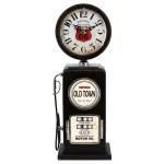 Yosemite Home Decor Old Town Black Gas Pump Table Top Analog Clock thumbnail 1
