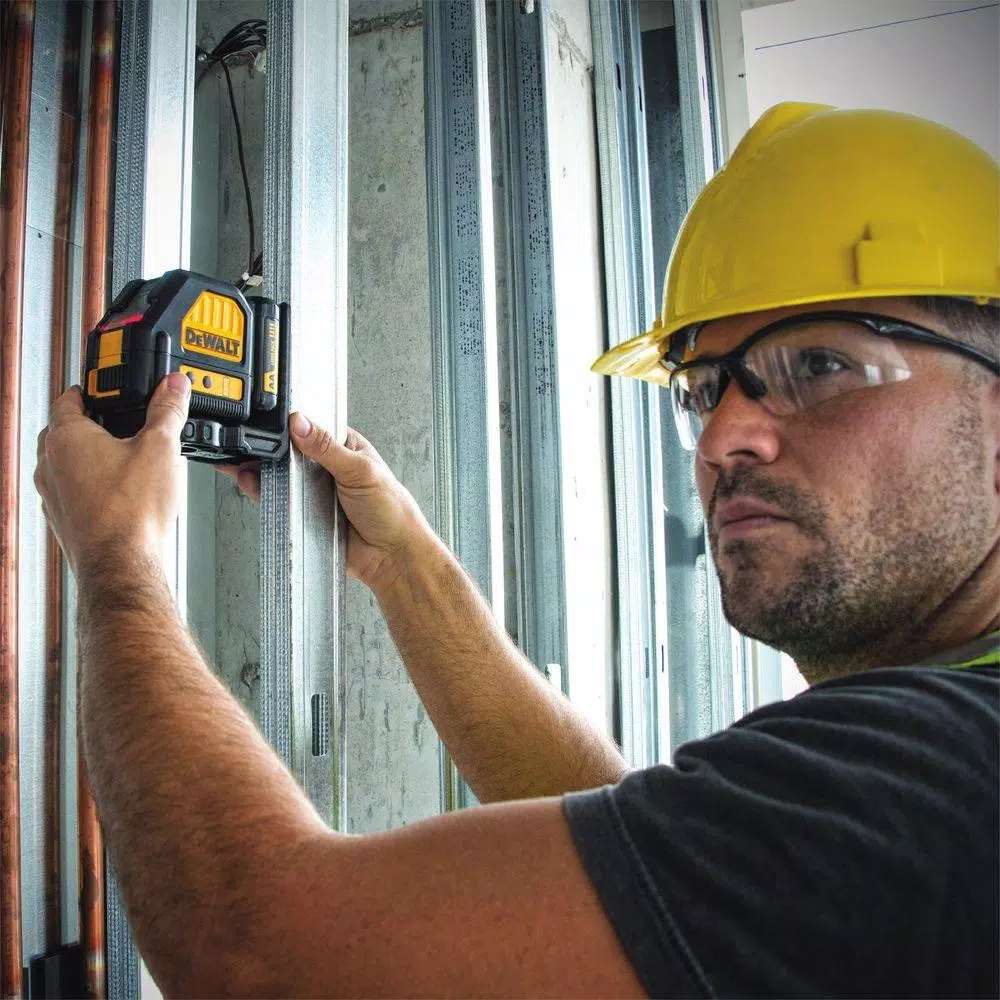 DEWALT 12V MAX Red Self-Leveling Cross-Line Laser Level Kit with AA Starter Pack