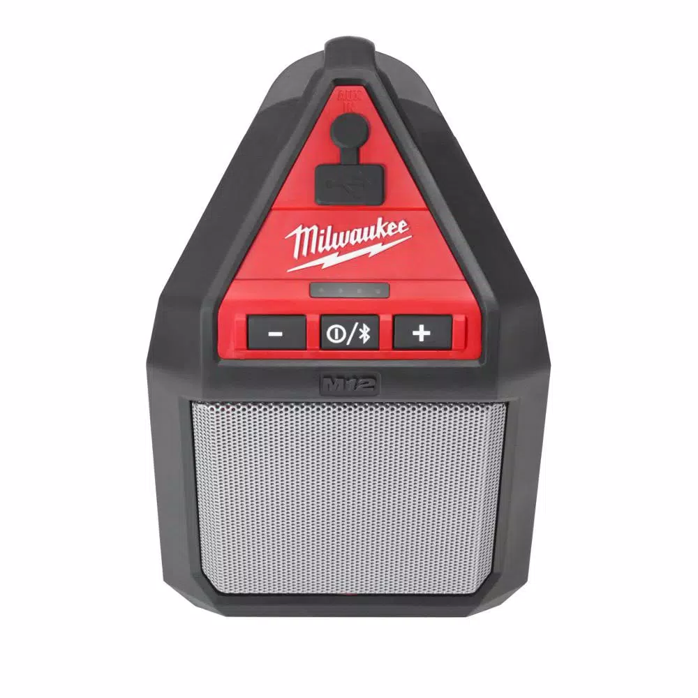Milwaukee M12 ROVER 1000 Lumen LED Compact Flood Light & Bluetooth Jobsite Speaker Kit with 3.0 Ah Battery