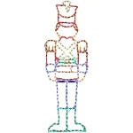 Fraser Hill Farm 6 ft. Multi-Color LED Toy Soldier Christmas Light Decoration thumbnail 1