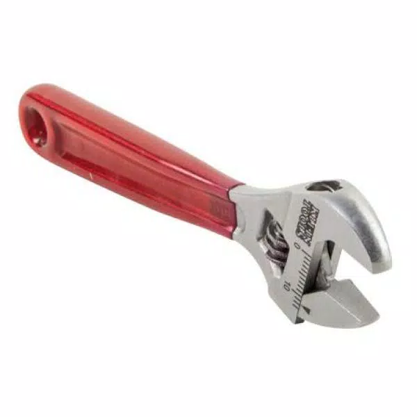 Klein Tools 4 in. Adjustable Wrench, 1/2 in. Capacity, Forged Alloy Steel