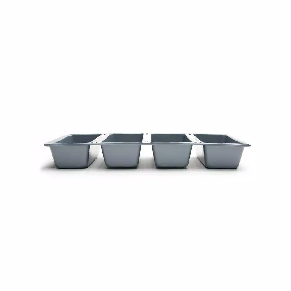 Fox Run Preferred Non-Stick Linked Loaf Pan, 4-Cavity Mini Loaf Baker