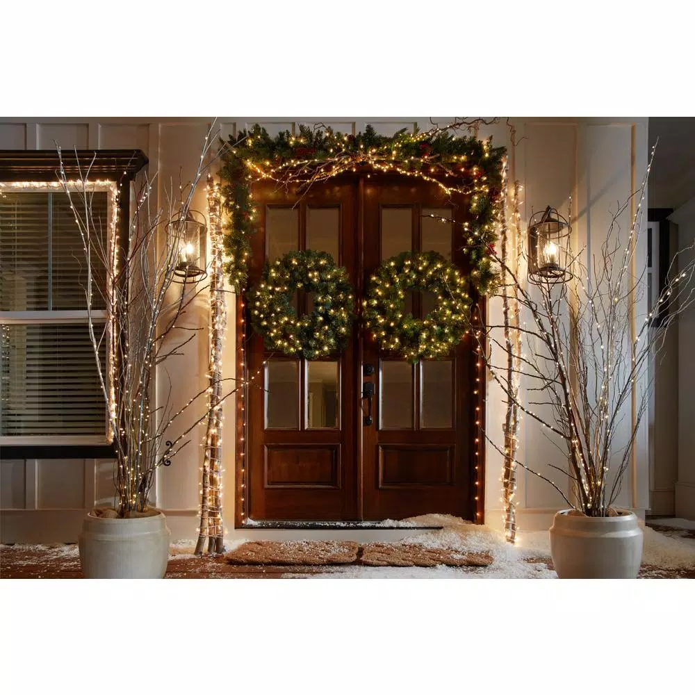 GE String-A-Long 300-Light Clear Icicle Light Set, Indoor/Outdoor