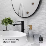Umbra Hubba Round Contemporary Wall Mirror, Metallic Titanium, 34 in. thumbnail 6