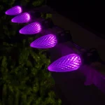Wintergreen Lighting OptiCore C9 LED Purple Faceted Replacement Light Bulbs, E17 Base, 25-Pack thumbnail 3