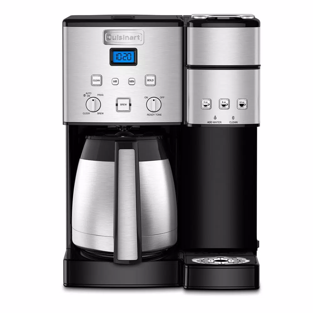 Cuisinart Coffee Center 10-Cup Thermal Coffeemaker and Single-Serve Brewer, Brushed Chrome