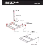Swagman Bumper Rack 2-RV Bike Rack - Heavy-Duty Steel Bumper Mount for 2 Bikes thumbnail 3
