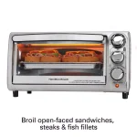 Hamilton Beach 1100-Watt 4-Slice Stainless Steel Countertop Toaster Oven thumbnail 9
