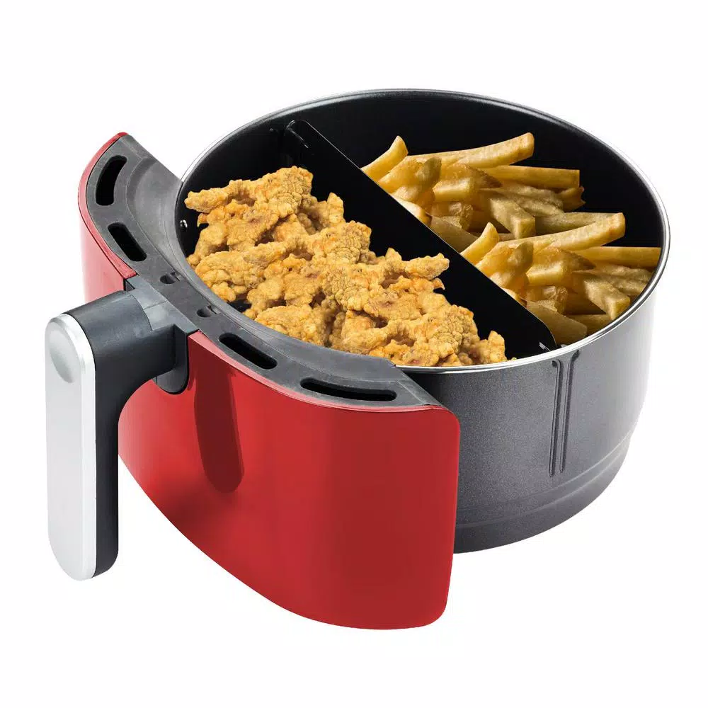 GoWISE USA 5 Qt. Air Fryer with Duo Touchscreen Display, 8 Presets, 1500W, Red