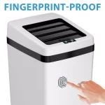 iTouchless 14 Gal. White Stainless Steel Touchless Motion Sensing Trash Can with Space-Saving Sliding Lid thumbnail 5